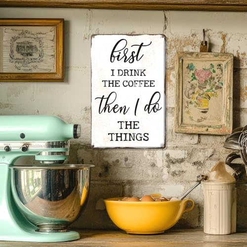 Coffee Metal Tin,I Drink The Coffee Then I Do The Things Sign - Image 5