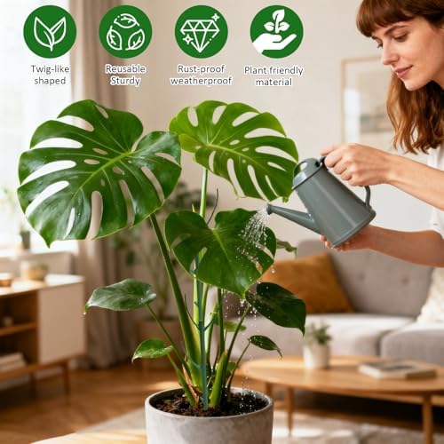 15 Pack Stackable Plant Support Stakes Indoor/Outdoor Support Pole - Image 5