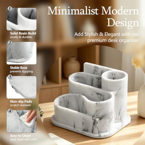 Aesthetic Desk Organizer,Pen Holder for Desk,Modern Office Desk Accessories - Image 6