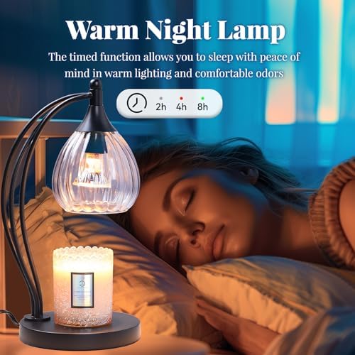 GOODBUY Candle Warmer Lamp with Timer Dimmer - Candle Lamp for Jar Candles - Birthday Gifts for Women Mom Home Decor House Warming Gifts, Lamp with 2 Bulbs - Image 4