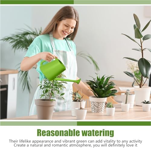 ZXJ Hand Plant Watering Can - for Indoor and Outdoor Home Garden Plants - with Long Spout - Light Green- 1/2 Gallon - Image 3