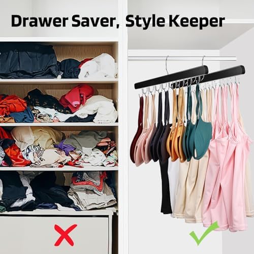 NECAMOCU 2 Pack Bra Hanger for Closet Organizer, Premium Tank Top Hangers - Image 3