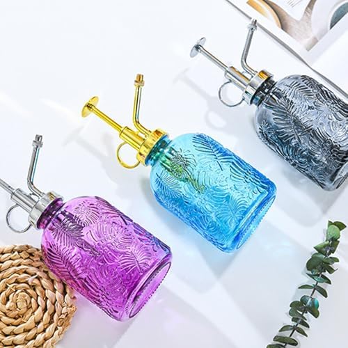 Spray Bottle for Plants, Plant Mister Spray Bottle, Glass Plant Mister Spray Bottle, Embossed Vintage Glass Watering Can, Succulent Watering Bottle with Top Pump for Outdoor (OO) - Image 6