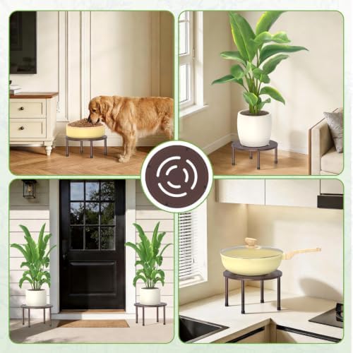 iDavosic.ly 5-Pack Metal Plant Stands for Indoor Outdoor, 10'' Small Bronze - Image 6