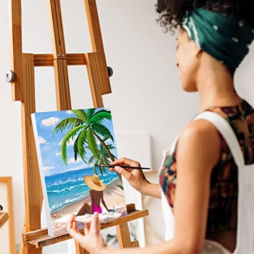 Nuberlic Summer Girls Pre Drawn Canvas for Painting for Adults 8x10 inches - Image 3