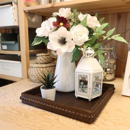 Hrastany Square Wood Decorative Serving Tray, 15"*9" Retro Brown - Image 5