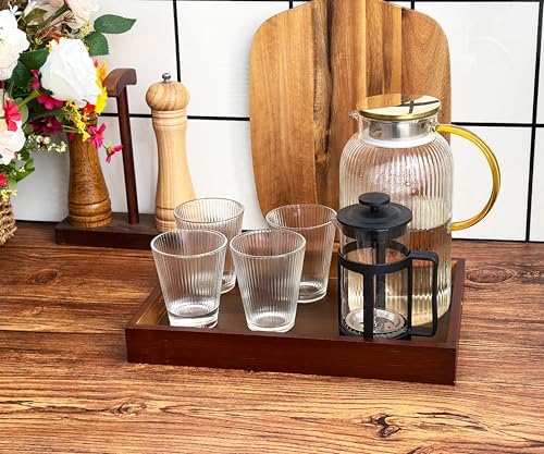 Serving Tray with Handles, 13" x 8.7" Bamboo Tray - Image 5