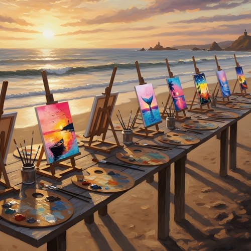 Sherr 24 Pcs Pre Drawn Canvas for Adult, Multiple Sceneries, 8 x 10 Inch - Image 6