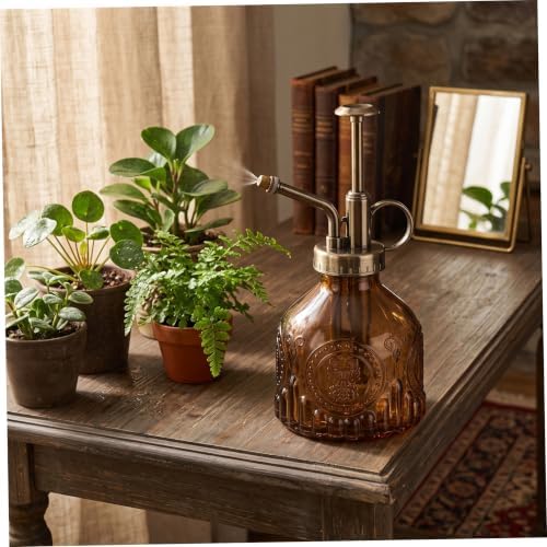 Plant Mister Retro Embossed Glass Plant Mister Spray Bottle, Brown - Image 5