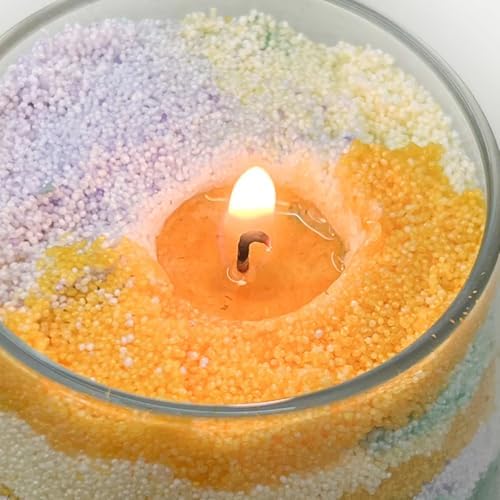 CoolCrafts Sand Wax Candle with Wicks 2 LB Pearled Sand Candle Bulk for Candle Making, Wedding Decor, Crafts - Red - Image 6