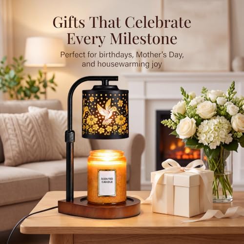 Candle Warmer Lamp with Timer & Dimmer- Electric Wax Melt Warmer with Adjustable Height for Scented Candles, Home Décor Fragrance and House Warming Birthday Gifts for Women Mom - Image 6