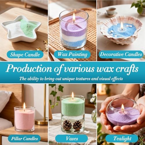 Sukh 15oz Sand Candles with Wicks - Colored Candle Sand Refillable Wax - Image 4