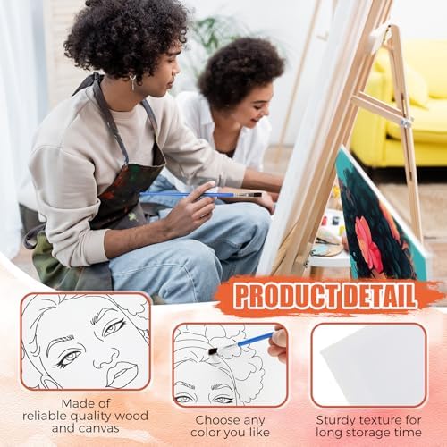 Sherr 140 Pcs 20 Set Pre Drawn Canvas Painting Kit, Elegant Lady - Image 3