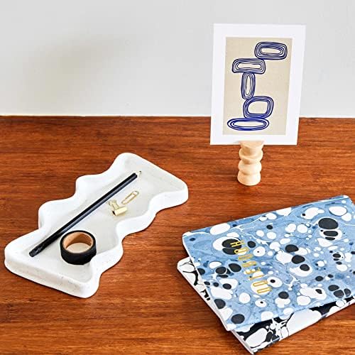 Ceramic Decorative Catch All Dish and Tray, Speckled White, 8.6 x 4.7 inches, for Rings, Jewelry, Keys, Toiletries, Makeup, Gifts, Snack Dish and More - Image 2
