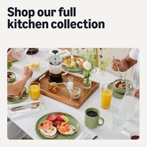 Amazon Basics Glazed Stoneware Coffee and Tea Mugs, Ceramic 4-Piece Set, 16 oz, Microwave, Freezer and Dishwasher-Safe, Stain-Resistant, Olive - Image 6