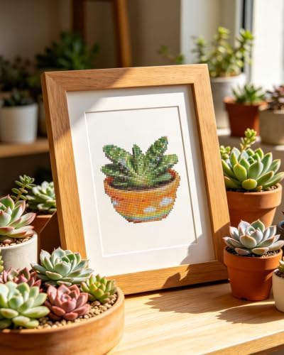 PeakLuv Small Diamond Art Kits, Succulents Mini Diamond Painting for Adults - Image 6