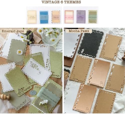 60Pcs Lace Textured Scrapbook Paper Kit, Hollow Rice Decoupage Paper - Image 5