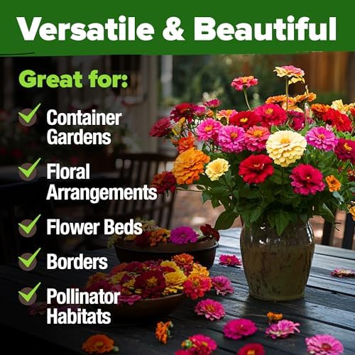 HOME GROWN Zinnia California Giant Seeds 2 oz, 7,300+ Seeds, Zinnia elegans - Image 7