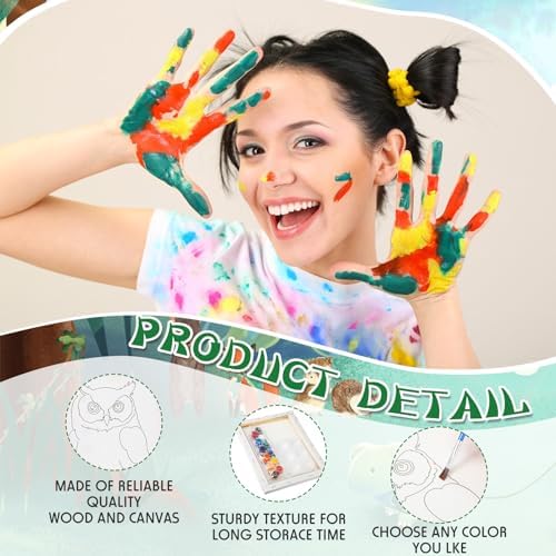 Zhanmai 72 Pcs 12 Sets Sip and Paint Kit Pre Drawn Canvas for Painting 8" x 10" Paint Party Canvas Painting Pre Printed Canvases for Party Favor DIY Virtual Adult's Date Night(Animals) - Image 3
