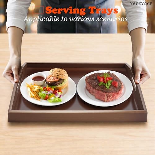 Bamboo Tray with Handles, 15.7"x11.4"x2" Medium Serving Tray - Image 7