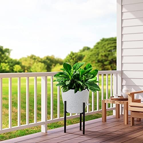 UOUZ 12 inch Large Self Watering Pots, Plastic Planters with 60oZ Removable Deep Reservoir and Multi Mesh Drainage Holes for Indoor Outdoor Garden Plants and Flowers, White Speckles - Image 7