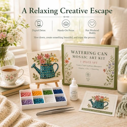 Mosaic Art Kit for Adults, DIY Garden Craft with Beads，Hummingbird - Image 7