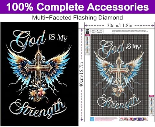 Diamond Art Kits for Adults,Christian Cross Diamond Painting Kits for Adult - Image 4