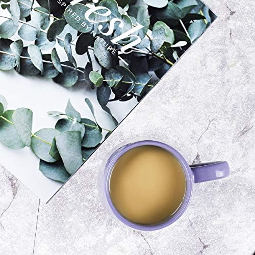 Bosmarlin Large Glossy Ceramic Coffee Mug, Tea Cup for Office and Home, 18 oz, Suitable for Dishwasher and Microwave, 1 Pack (Purple) - Image 5