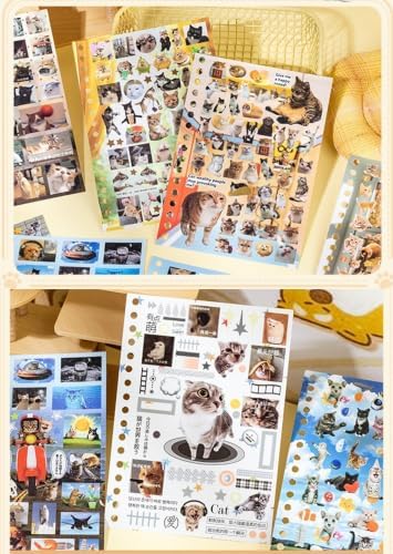 1500pcs Cat Sticker Book Cute Stickers Aesthetic Funny Meme, Meow - Image 4