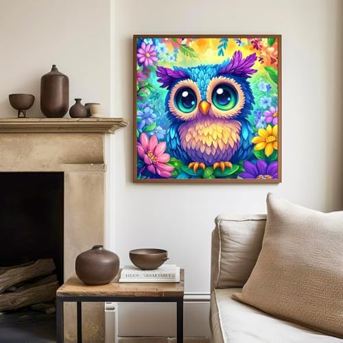 Owl Paint by Numbers Kit for Kids, 8x8 inch - Image 3