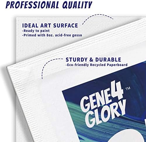 Canvases for Painting 8 x 10 inch-20 Pack, Artist Blank Canvas Boards for Painting- Oil & Acrylic Painting Canvas Panels