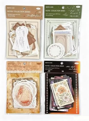 Alideco 400pcs Scrapbook Paper Vintage Lace Film Border Scrapbooking Paper for Journaling Supplies, Decorative Craft Paper for Junk Journals (huiyixuzhang) - Image 2