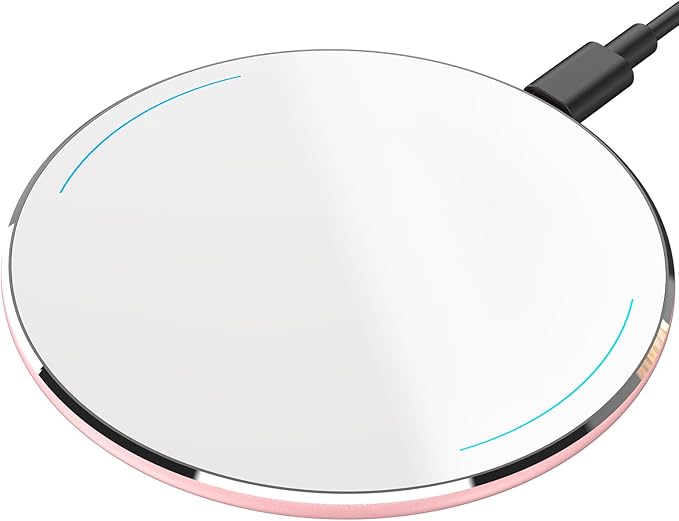 TOZO 2025 W1 New Anti-Slip Wireless Charger 15W Max Fast Wireless Charging Pad Compatible with iPhone 17/16/16 Plus/16 Pro Max /15/14/13/SE Series, Samsung Galaxy S25/S24/S23 Series, Matte Rose Gold