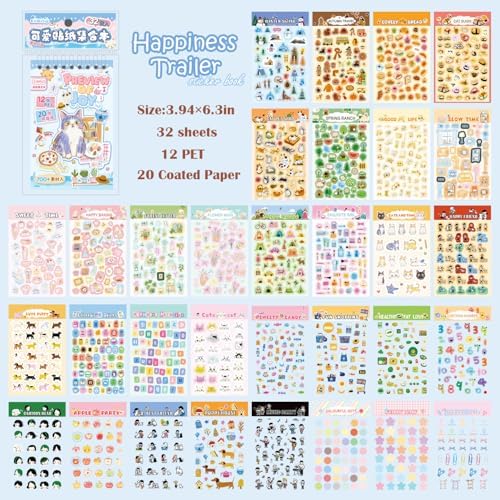 Stickers Book for Scrapbooking Supplies,700+ Kawaii Kitten Journal Stickers - Image 2