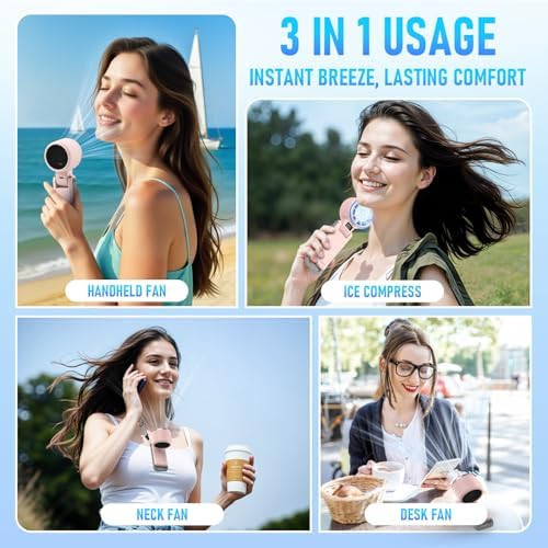 PlayHot Portable Handheld Cooling Fan, Travel Essentials, Gifts for Women - Image 6