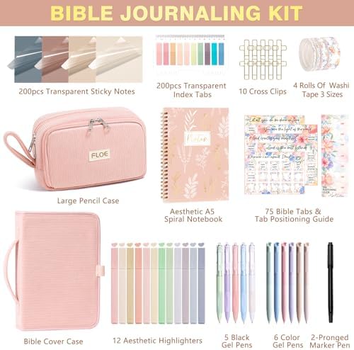 Bible Study Supplies Journaling Annotation Kit w/Bible Cover Case for Women - Image 2