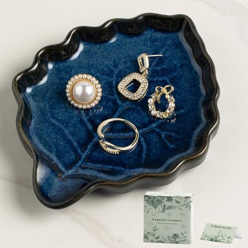 Ceramic Leaf Ring Dish, Trinket Tray with Gift Box by Unknown