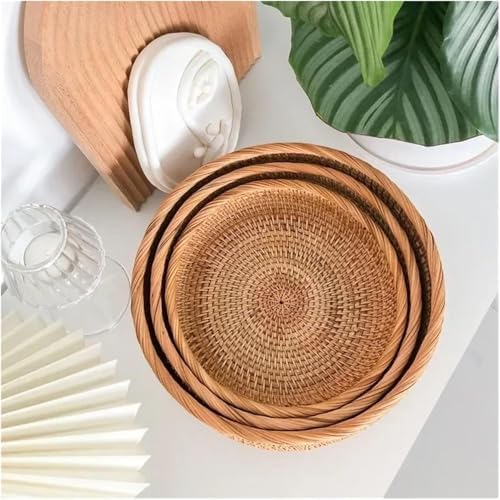 Handwoven Wicker Baskets Set handwoven wicker baskets are beautifully crafted to bring stylish touch to your home. Perfect for organizing daily items to any space. (Medium) - Image 2