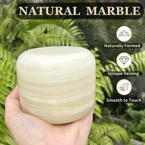 Marmor Marble Lamp Table Lamp Unique Lamp Type-C 3 Way Bedside Lamp Ambient Lighting for Bedroom Night Stands Night Light Decorative LED Warm Ambient Portable Lamp for Rechargeable (Eastern Jade Glow) - Image 6