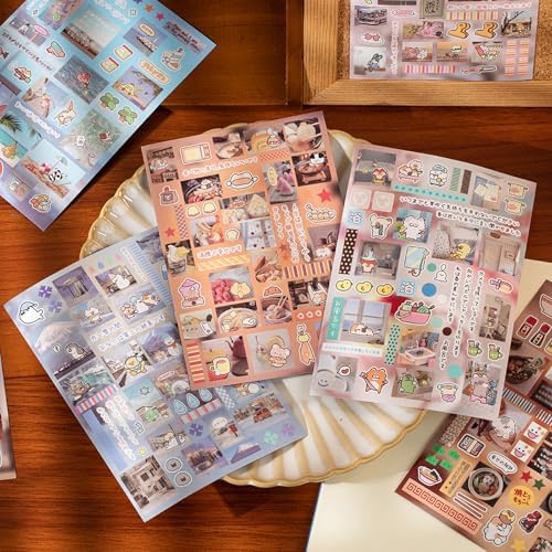 PRSTINCOL Japanese Style Sticker Book, 30 Pages of Street Scene Graffiti Adhesive Stickers for Scrapbooking Journal and Diaries, 7.7 x 4.9 Inch - Image 3