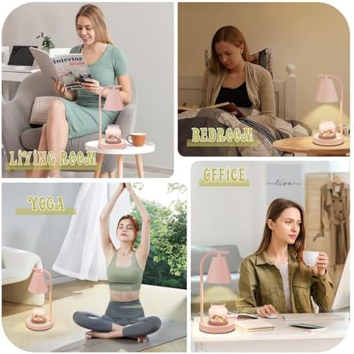Pink Candle Warmer Lamp - with Timer & Dimmer, Cozy for Women Mom, Modern Home Decor House Warming Gifts Wax Melt Warmer for Scented Jar Candles - Image 5