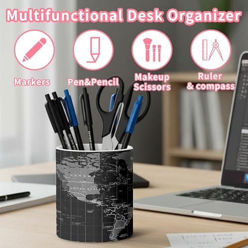 Ceramic Pen Holder Desk Accessories Brush Holder Pencil Holder Organizer - Image 4