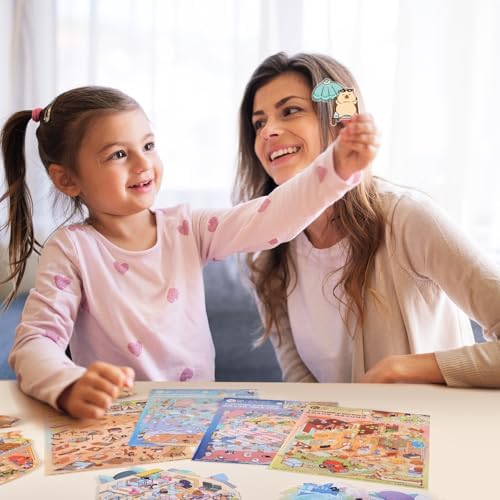 Girls 3D Miniature Scene Stickers, 4 Sets World Adventure DIY House Stickers for Space, Caves, Farms, Underwater World, Cute 3D Cartoon Sticker Scenes for Adult Kids Relief Stress Pass The Time - Image 5