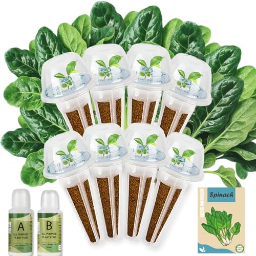 8-Pod Spinach Seed Pod Kit for Aerogarden, Includes Spinach Seeds - Universal Hydroponic Pods Indoor Gardening Supplies (8-Pod) by Hreblink