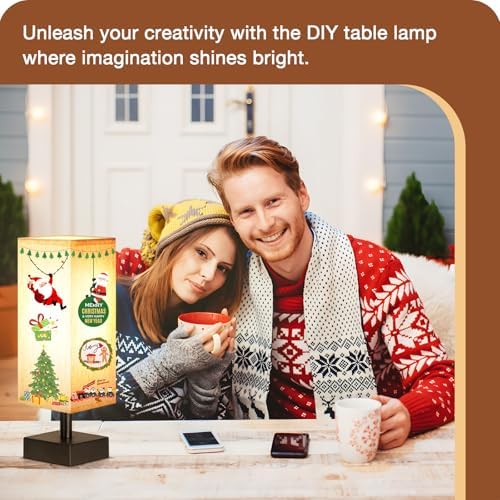 aooshine Small Bedside Lamps Set of 2 - Cream Fabric Shade Bedroom Lamps - Image 5