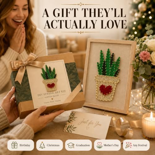 RM Studio DIY String Art Kit, Arts and Crafts for Adults Women Teen Girl, Handmade Funny Gift Art Project for Home Décor, Keepsake & Creative Crafts - Image 6