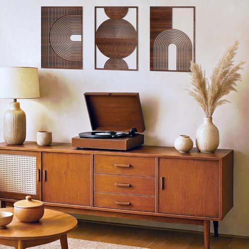 Yerliker 3 Pcs Modern Wall Decor, Mid-century, 15.75 x 15.75 x 1.97 Inch - Image 5