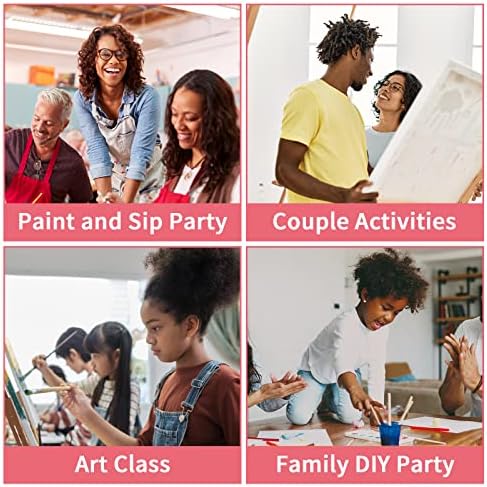 8 Pack Pre Drawn Canvas for Painting for Adults Sip and Paint Party Supplies Painting Kit 12x16 inch Stretched Outline Canvas Paint Party Favor for Artist Beginners - Image 5