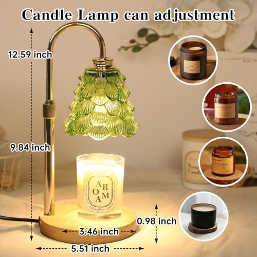 GEEZO Fragrance Candle Warmer Lamp，Electric Candle Warmer with Timer & Dimmer，Mom Christmas Birthday Gifts for Women, House Warming Gifts New Home Bedroom Decor - Image 4