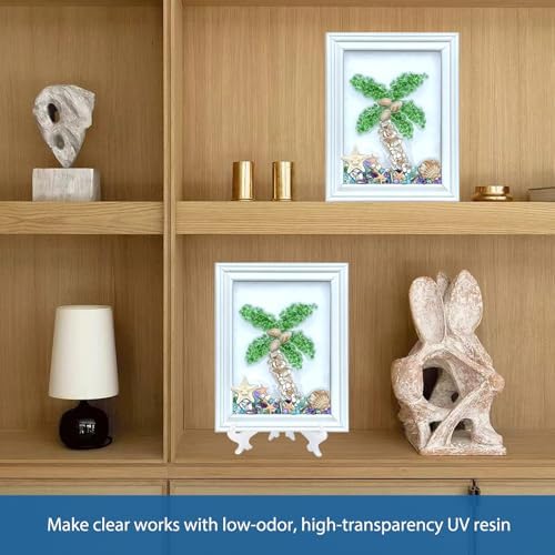 CIYOJA Sea Glass Stained Glass Kit – Coconut Tree Resin Art Mosaic Kit for Adults, DIY Beach Craft with Crushed Seaglass, Tropical Palm Tree Artwork for Home Décor, Beginners & Creative Projects - Image 4